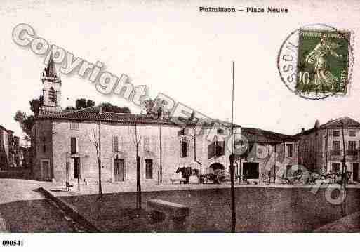 Ville de PUIMISSON, carte postale ancienne