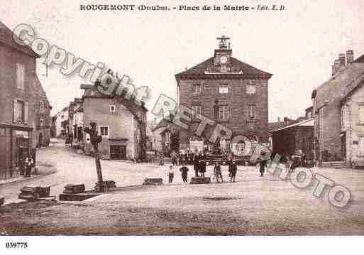 Ville de ROUGEMONT, carte postale ancienne