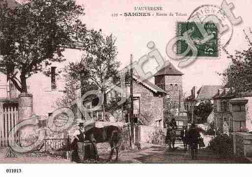 Ville de SAIGNES, carte postale ancienne