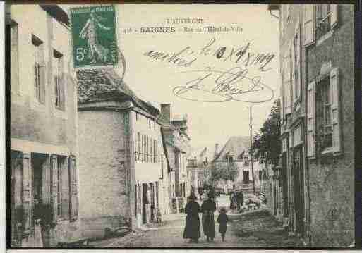 Ville de SAIGNES, carte postale ancienne