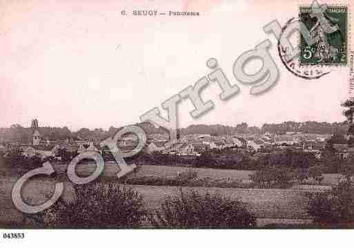 Ville de SEUGY, carte postale ancienne
