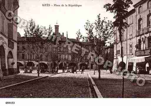 Ville de UZES, carte postale ancienne