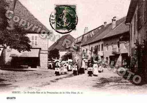 Ville de VERCEL, carte postale ancienne