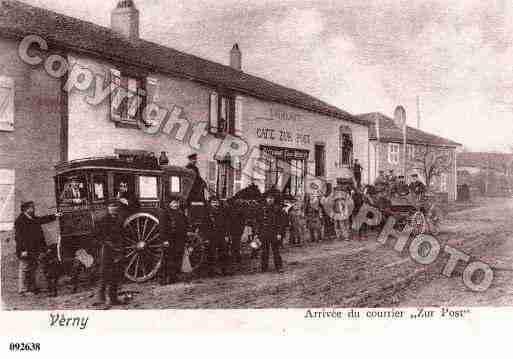 Ville de VERNY, carte postale ancienne