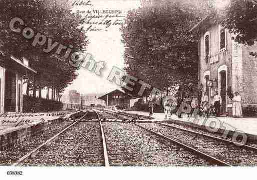 Ville de VILLEGUSIENLELAC, carte postale ancienne