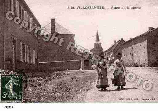 Ville de VILLOSANGES, carte postale ancienne
