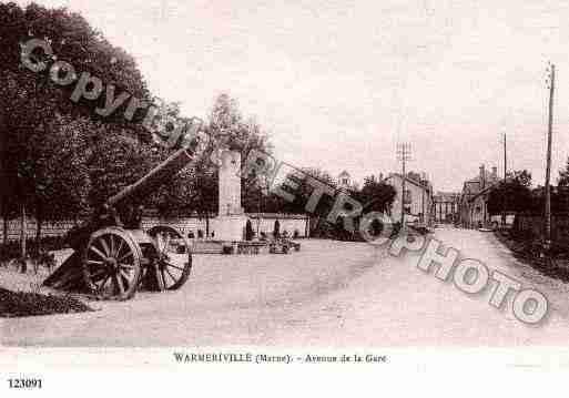 Ville de WARMERIVILLE, carte postale ancienne
