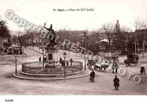 Ville de AGEN, carte postale ancienne