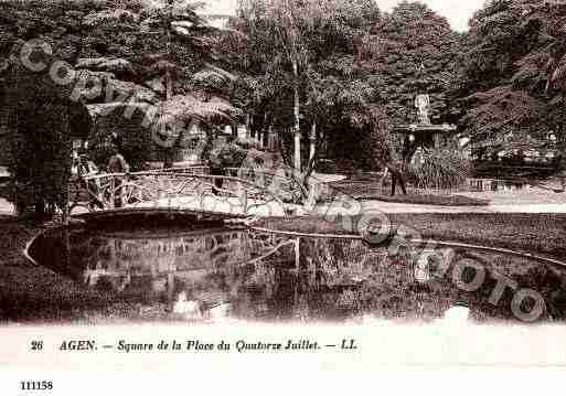 Ville de AGEN, carte postale ancienne