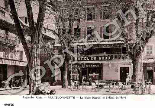 Ville de BARCELONNETTE, carte postale ancienne