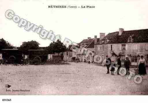 Ville de BETHINES, carte postale ancienne