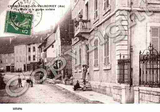 Ville de CHAMPAGNEENVALROMEY, carte postale ancienne