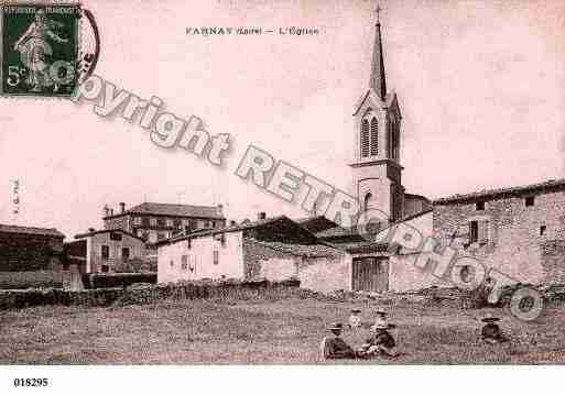 Ville de FARNAY, carte postale ancienne