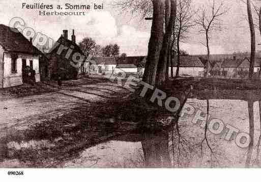 Ville de FEUILLERES, carte postale ancienne