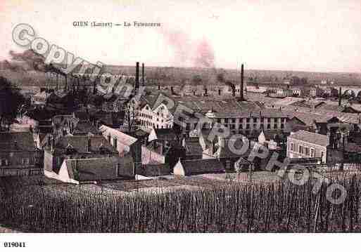 Ville de GIEN, carte postale ancienne