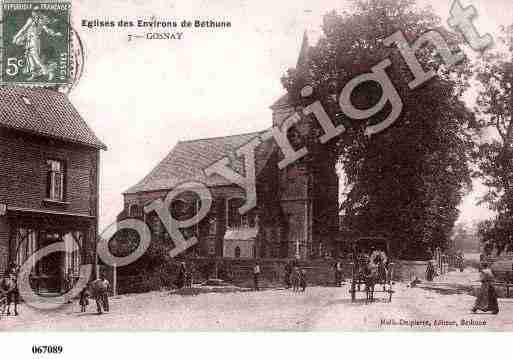 Ville de GOSNAY, carte postale ancienne