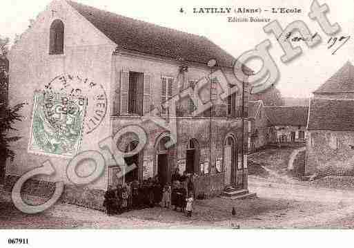 Ville de LATILLY, carte postale ancienne