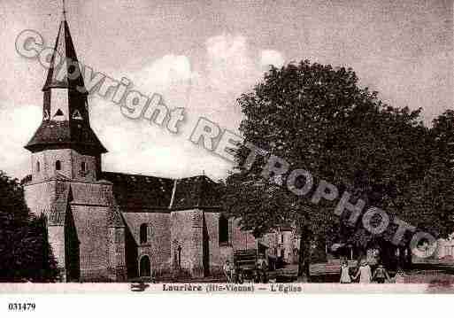 Ville de LAURIERE, carte postale ancienne