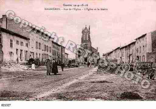 Ville de MAGNIERES, carte postale ancienne