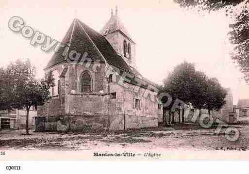 Ville de MANTES, carte postale ancienne