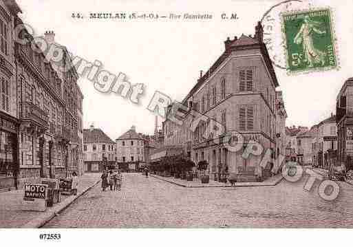 Ville de MEULAN, carte postale ancienne