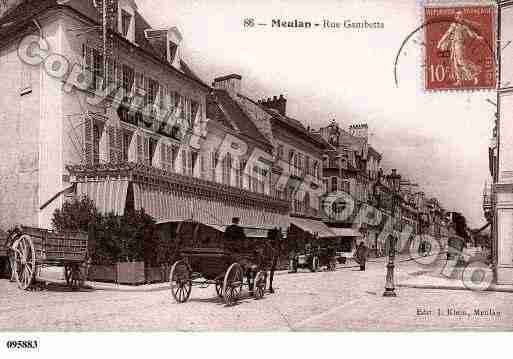 Ville de MEULAN, carte postale ancienne