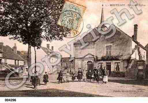 Ville de MONTILLOT, carte postale ancienne