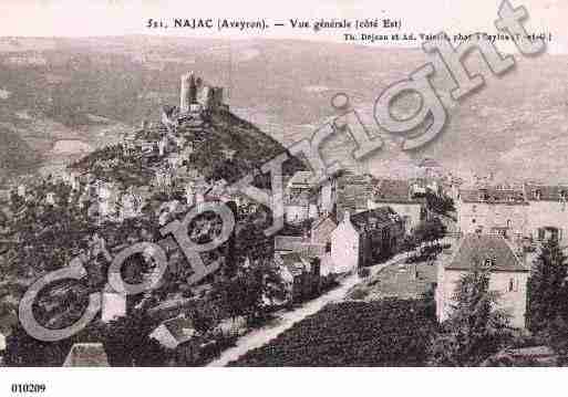 Ville de NAJAC, carte postale ancienne