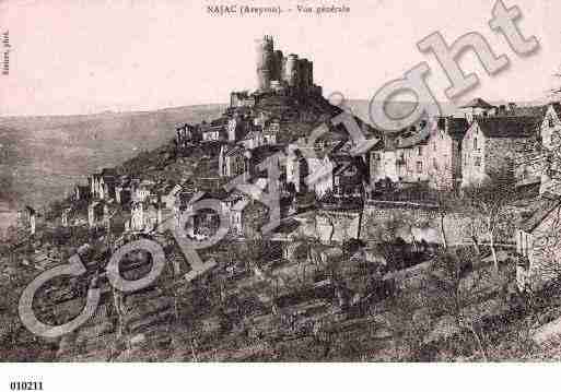 Ville de NAJAC, carte postale ancienne