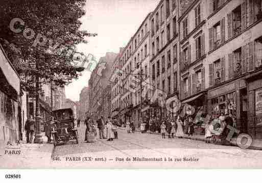 Ville de PARIS20, carte postale ancienne Ville de PARIS20, carte postale ancienne