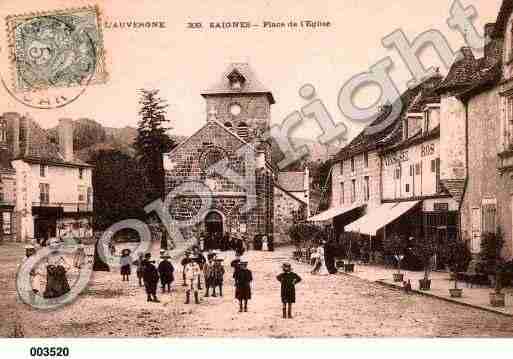 Ville de SAIGNES, carte postale ancienne