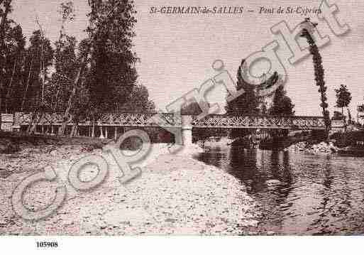 Ville de SAINTGERMAINDESALLES, carte postale ancienne