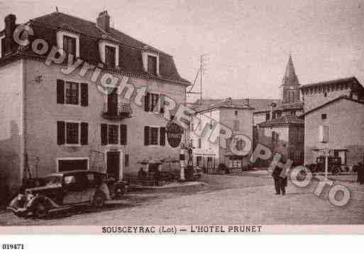 Ville de SOUSCEYRAC, carte postale ancienne
