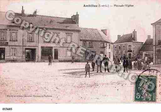 Ville de AMBILLOU, carte postale ancienne