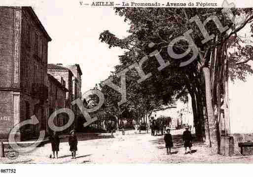 Ville de AZILLE, carte postale ancienne