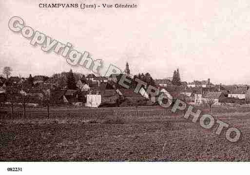 Ville de CHAMPVANS, carte postale ancienne