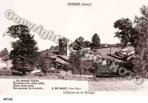 Ville de DIEMOZ, carte postale ancienne