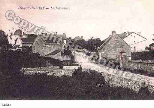 Ville de DRACYLEFORT, carte postale ancienne