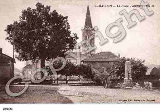 Ville de ECHALLON, carte postale ancienne