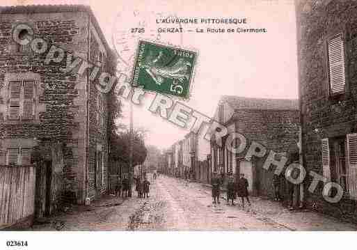 Ville de GERZAT, carte postale ancienne