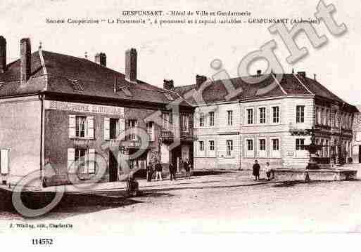 Ville de GESPUNSART, carte postale ancienne