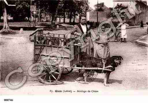 Ville de GIEN, carte postale ancienne