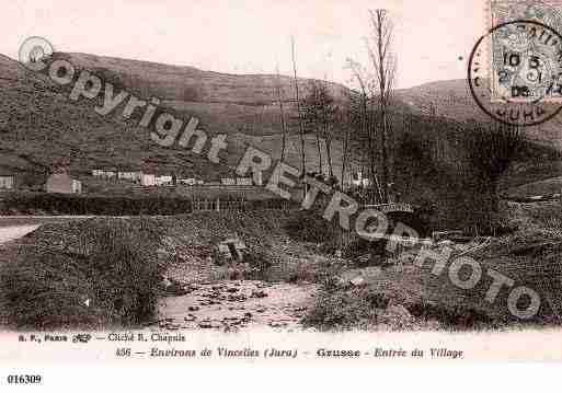 Ville de GRUSSE, carte postale ancienne