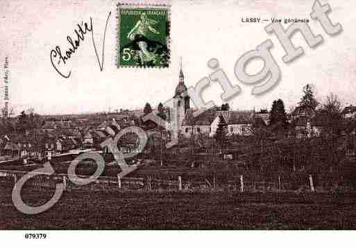 Ville de LASSY, carte postale ancienne