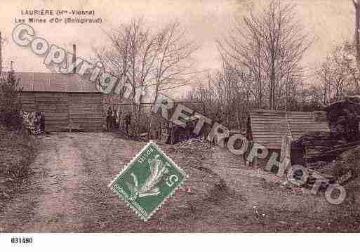 Ville de LAURIERE, carte postale ancienne