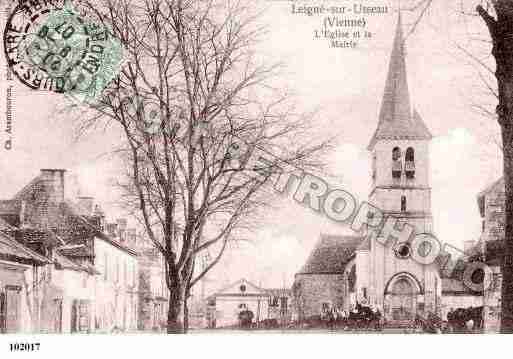 Ville de LEIGNESURUSSEAU, carte postale ancienne