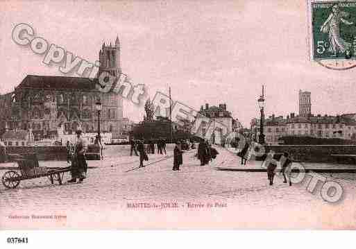 Ville de MANTES, carte postale ancienne