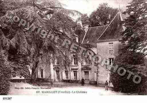 Ville de MARILLET, carte postale ancienne