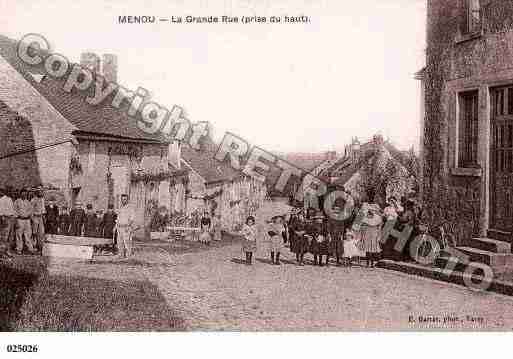 Ville de MENOU, carte postale ancienne