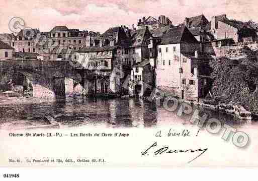 Ville de OLORONSAINTEMARIE, carte postale ancienne